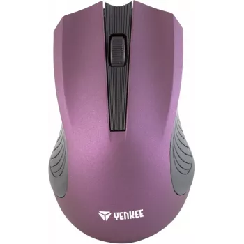 Ratón inalámbrico simétrico óptico de 2,4 GHz, 3 botones, Violeta
