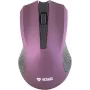 Ratón inalámbrico simétrico óptico de 2,4 GHz, 3 botones, Violeta