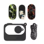 Funda protectora Sunnylife para Insta360 GO 3 Negra con pegatinas – estuche de viaje rígido para cámara de acción y accesorios