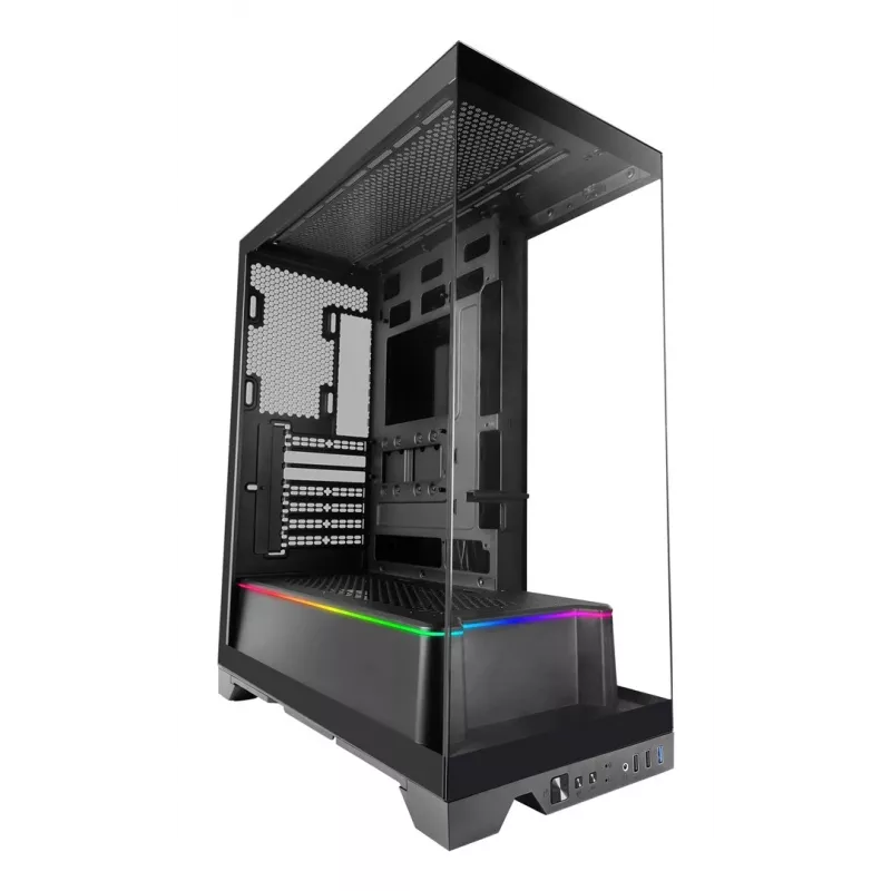 Caja de PC semitorre TACENS Mars Gaming MCPRISMA, negra, cristal templado, compatible con ATX/Micro-ATX/Mini-ITX, 2x bahías de 3,5