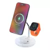 Cargador de sobremesa inalámbrico Tellur TLL151391 3en1 MagSafe carga rápida para smartphone, reloj y auriculares