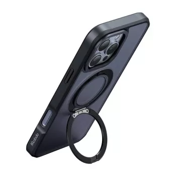 Funda protectora Mcdodo PC-4932 para iPhone 16 Pro con soporte integrado, negra