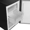 Bomann GS 7253 congelador, 87 l, clase energética C, clase climática SN-T, puerta reversible, aspecto de acero inoxidable oscuro, negro