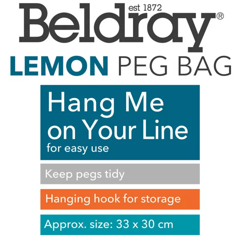 Bolsa para pinzas de ropa Beldray LA032005LEMFEU7 estampado limones – bolsa colgante para pinzas de ropa