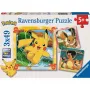 Puzle Ravensburger Pikachu, Charizard y Eevee — 147 piezas, a partir de 5 años, 210 × ? mm