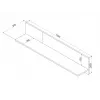 Estante flotante Cama Meble MERCI 110x20x25 cm, montaje en pared, tablero aglomerado, negro/roble artisan
