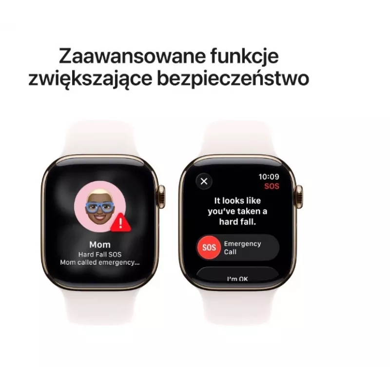 Apple Watch Series 11 GPS + Cellular 46mm carcasa de titanio dorado con correa deportiva rosa claro S/M