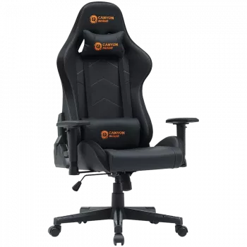 Silla gaming CANYON Irida RGBCH03 RGB negra diseño ergonómico, reposabrazos ajustables, respaldo reclinable