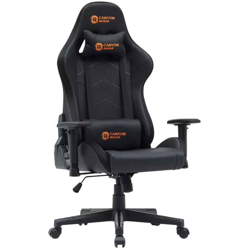 Silla gaming CANYON Irida RGBCH03 RGB negra diseño ergonómico, reposabrazos ajustables, respaldo reclinable