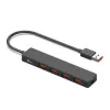 Hub multipuerto 5 en 1 USB 3.2 Gen 2 Vention CHOBB — 5 puertos (4× USB 3.2 Gen 2 Type-A, 1× USB 3.2 Gen 1 Type-A), 0,15 m, ABS, negro