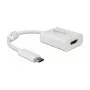 Adaptador de cable de vídeo DeLOCK 63937 USB Type-C a HDMI 0,1 m Blanco