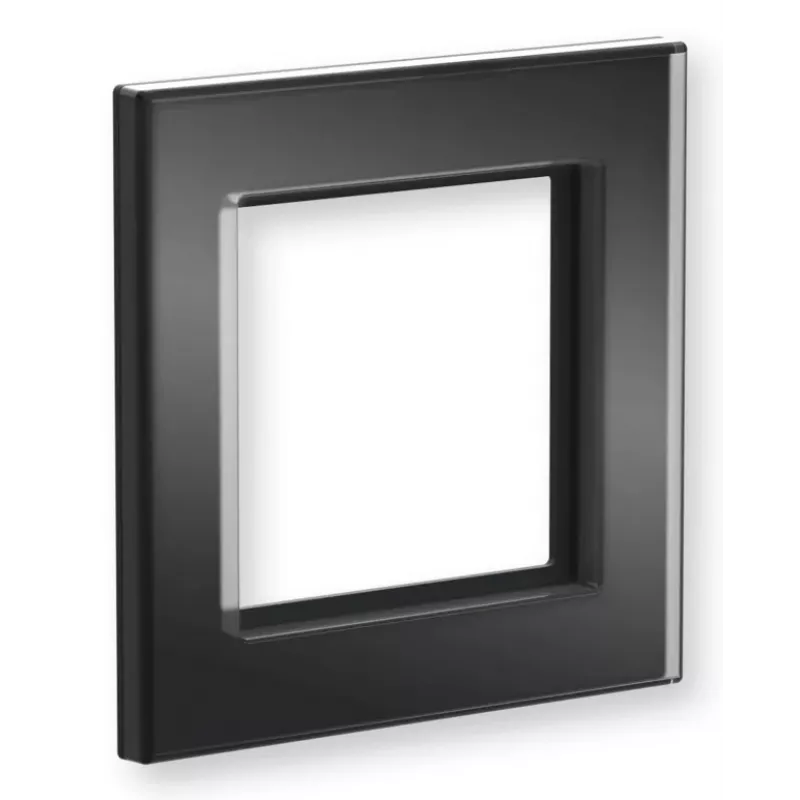 eQ-3 Homematic IP Marco de cristal simple, negro (162148A1)