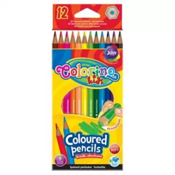 Lápices de colores hexagonales Colorino Kids 12 colores