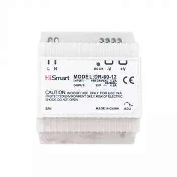 Fuente de alimentación 12V, 4,5A, 60W, carril DIN