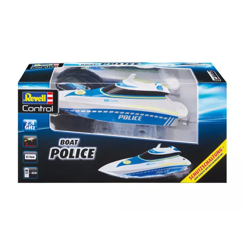 Revell Control Waterpolice RC lancha motora para principiantes 100% RtR 350 mm (24138)