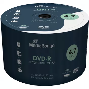 MediaRange - 50 x DVD-R - 4,7GB (120 min) 16x - Spindle (MR444)