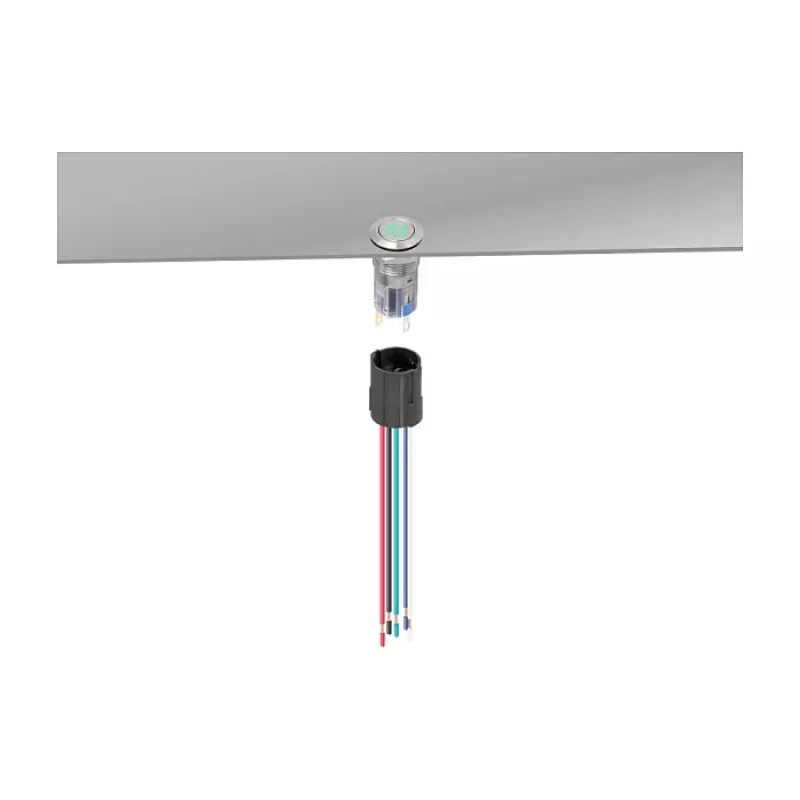 Delock 90793 Zócalo para pulsador o interruptor de 16 mm de 5 pines