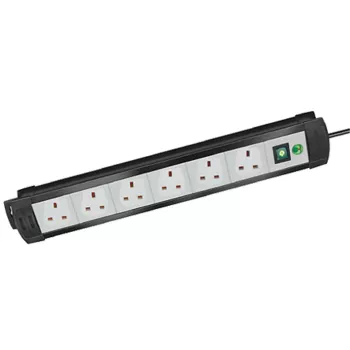 Regleta de enchufes Brennenstuhl 1951563100 3m 6 tomas AC para interior negro gris