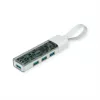 Hub USB 3.2 Gen 1 portátil ROLINE, 4 puertos, cable de conexión Type-A+C