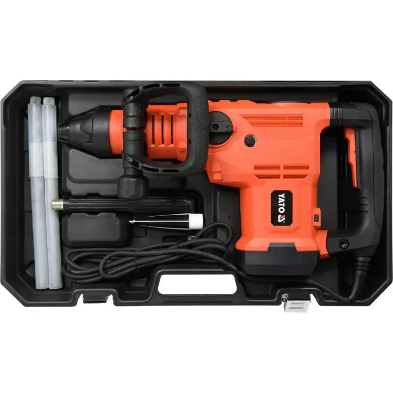 Martillo perforador YATO YT-82135 1600 W SDS Max, 25 J de energía de impacto, hasta 52 mm de perforación en hormigón