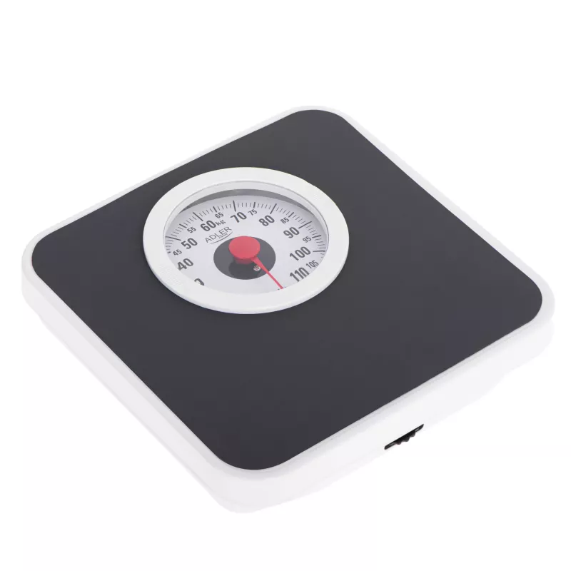 Báscula de baño mecánica Adler AD 8178 – máx. 120 kg, precisión 1 kg, negra