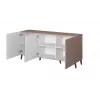 Cómoda Cama Meble Cama Nova 155 × 40 × 72 cm, rosa mate, cuerpo de MDF