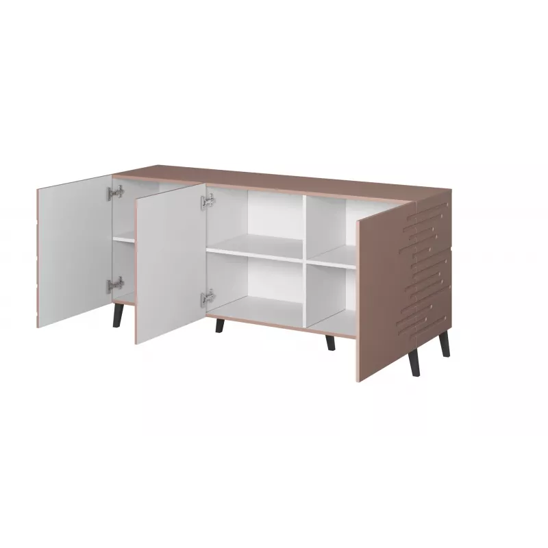 Cómoda Cama Meble Cama Nova 155 × 40 × 72 cm, rosa mate, cuerpo de MDF