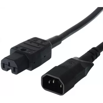 Bachmann - Cable de extensión de alimentación - IEC 60320 C14 a IEC 60320 C13 - 250 V - 10 A - 1.5 m - Negro