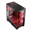 Caja de PC MODECOM Volcano SPACE APEX ARGB Midi Tower, cristal templado, USB-C, compatible con ATX/microATX/Mini-ITX, GPU hasta 430 mm, disipador de CPU hasta 180 mm