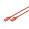 Cable de red Digitus CAT 6 U/UTP cable de parcheo RJ-45 Cat6 5m rojo