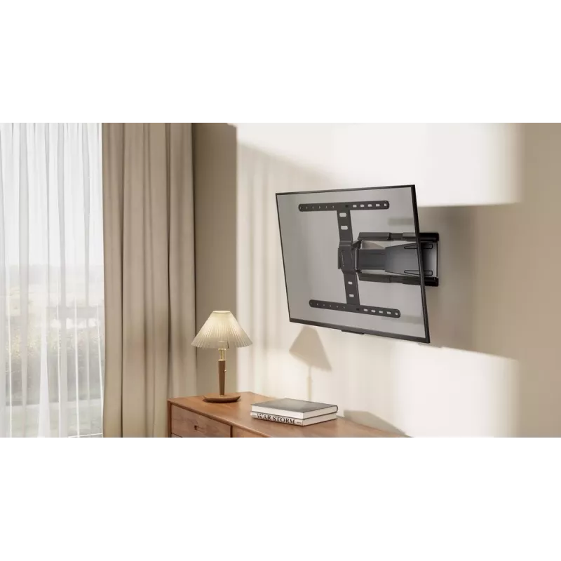 Soporte de pared para TV totalmente articulado GEMBIRD WM-90ST-02 para pantallas de 43–90 pulgadas, soporte articulado, VESA 100x200–600x400, capacidad de carga 50 kg