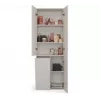 Armario de baño Nel DD 1K cesta color crema puertas largas