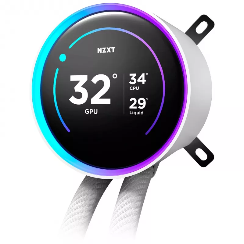 Refrigeración líquida todo en uno NZXT Kraken Elite 360 RGB 12 cm blanco