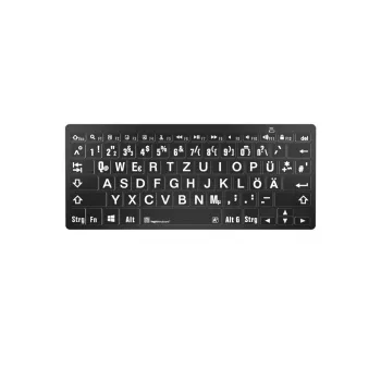 Logickeyboard teclado universal Bluetooth LKB-LPWB-BTPC-DE QWERTZ alemán negro