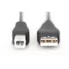 Cable de conexión USB Assmann. Type-A - B M/M. 1,0m. Compatible con USB 2.0. UL. negro (AK-300102-010-S)