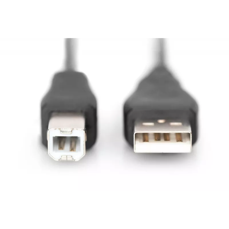 Cable de conexión USB Assmann. Type-A - B M/M. 1,0m. Compatible con USB 2.0. UL. negro (AK-300102-010-S)