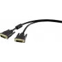 Cable DVI Renkforce 1404065, 1,80 m, negro, 24+1 pines