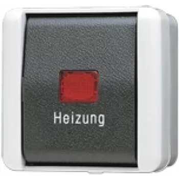 Interruptor eléctrico Jung 806 HW 1P negro - blanco (806HW)