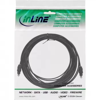 Cable de audio óptico Toslink conector/conector 1 m InLine 89921