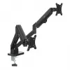 Soporte Maclean para 2 monitores, resorte de gas, 17-32, 2-10 kg, negro, MC-134