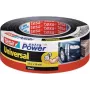 Cinta de film tesa extra Power Universal, 48 mm x 50 m, negra reforzada con tejido, rasgable a mano (56389-00001-03)