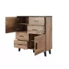 Aparador Cama LOTTA 110 2D4S roble wotan/negro mate