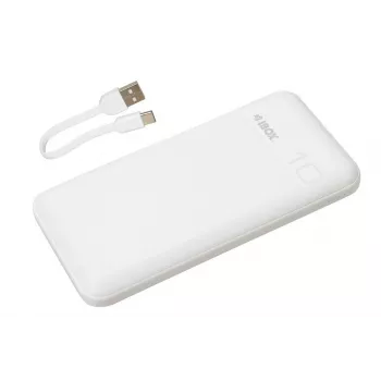 Batería externa portátil IBOX IPB10 10000 mAh, Li-Ion, Quick Charge 3.0, salidas USB-C y USB-A, 20W PD