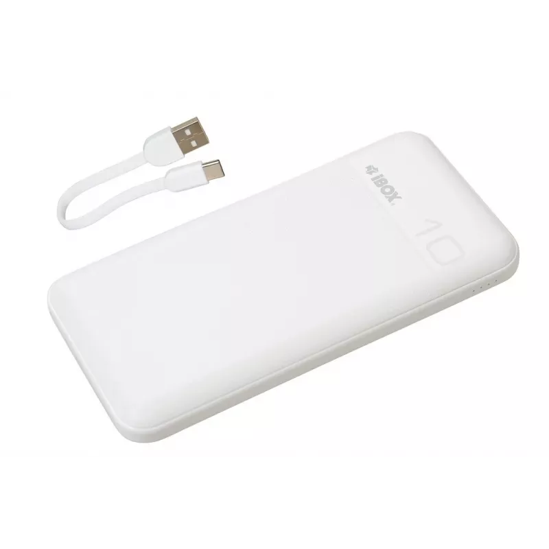 Batería externa portátil IBOX IPB10 10000 mAh, Li-Ion, Quick Charge 3.0, salidas USB-C y USB-A, 20W PD