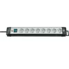 Brennenstuhl Premium-Line regleta de enchufes 8 tomas negra/gris claro, cable de 5 m H05VV-F 3G1,5, con interruptor, barra
