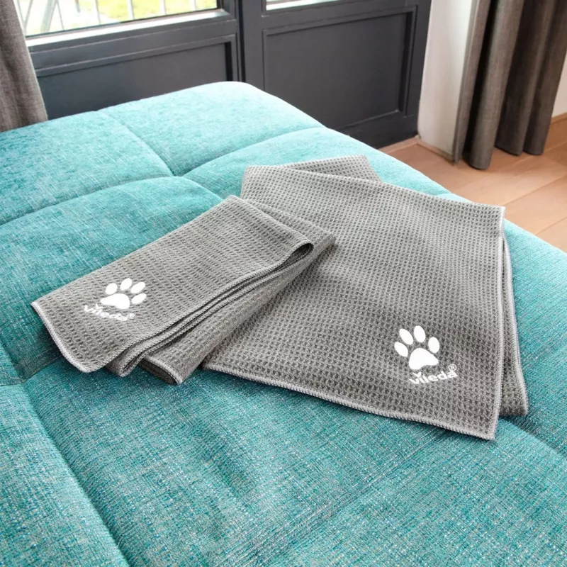 Paño VILEDA Pet Wipes 172650 450x700 mm, poliéster, lavable a máquina, gris