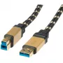 Cable USB 3.0 ROLINE GOLD Type-A M - B M 3,0 m