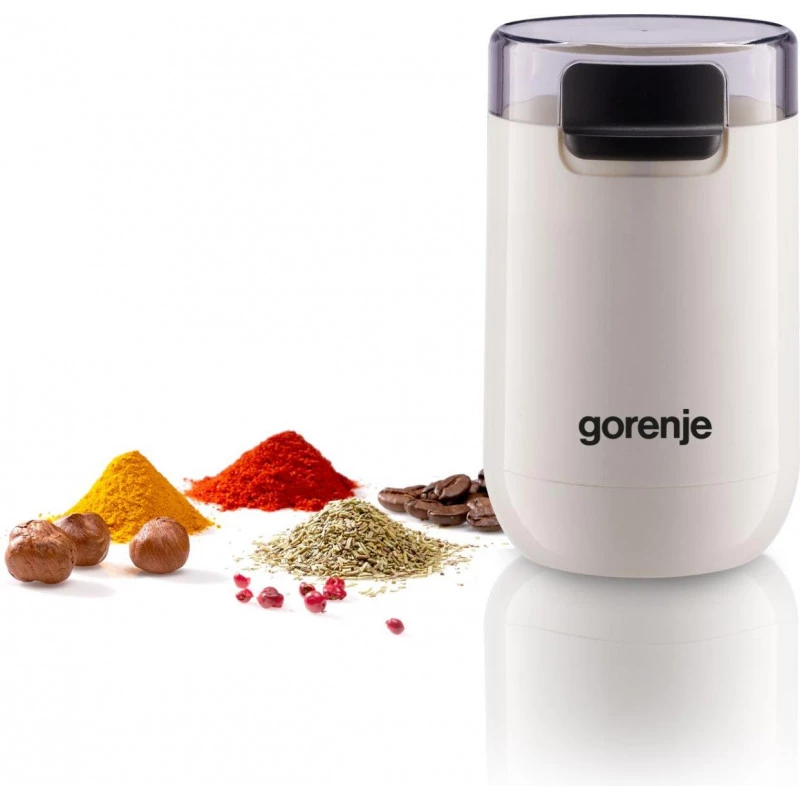 Gorenje | Molinillo de café | SMK150SW | 150 W | Capacidad de granos 45 g | Interruptor de seguridad de la tapa | Blanco
