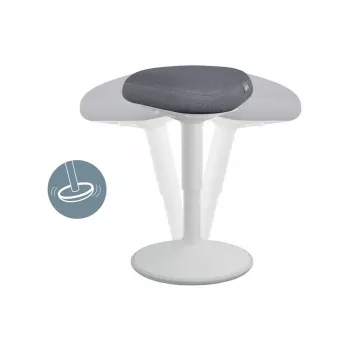 Silla de oficina Leitz 65440085 asiento acolchado gris estructura de plástico