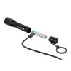 Linterna Ledlenser P3R negra — linterna LED compacta recargable para llavero